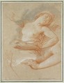 Study for Boreas Abducting Oreithyia, François André Vincent (French, Paris 1746–1816 Paris), Red, black and white chalk, with stumping