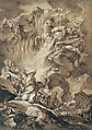 The Deliverance of Cybele, an Allegory of the Seasons, Gabriel François Doyen  French, Pen and black ink, brush and brown wash, heightened with white gouache, over black chalk