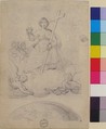 The Virgin of the Sacred Heart, Théodore Gericault (French, Rouen 1791–1824 Paris), Graphite
