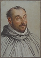 Bust-Length Portrait of an Ecclesiastic, Carletto Caliari (Italian, Venice 1567/70–1592/96 Venice), Colored chalks, over charcoal (?)