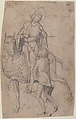 Saint Martin and the Beggar, Attributed to Vittore Carpaccio (Italian, Venice 1460/66?–1525/26 Venice), Pen and gray ink, brush and gray wash, over faint traces of black chalk