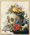 Vanitas Still Life, Herman Henstenburgh (Dutch, 1667–1726), Watercolor, gouache, and gum arabic on parchment