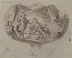 Alexander the Great and King Poros, Martin Altomonte (Italian, 1657–1745), Pen and brown ink, brown and brown-gray wash