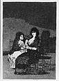 Plate 15 from "Los Caprichos": A pretty piece of advice (Bellos consejos), Goya (Francisco de Goya y Lucientes) (Spanish, Fuendetodos 1746–1828 Bordeaux), Etching, burnished aquatint, burin