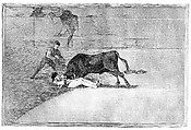 Plate 33 from "La Tauromaquia": The unlucky death of Pepe Illo in the ring at Madrid, Goya (Francisco de Goya y Lucientes) (Spanish, Fuendetodos 1746–1828 Bordeaux), Etching, burnished aquatint, drypoint, burin
