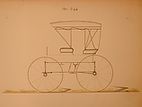 Extension Top Wagon #466, Brewster &amp; Co. (American, New York), Pen and black ink, watercolor and gouache
