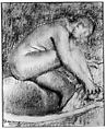 The Bath, Edgar Degas (French, Paris 1834–1917 Paris), Charcoal and pastel on heavy wove paper