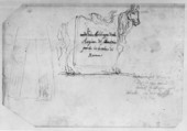 Sheet of Sketches: Sculpture for a Banquet Honoring Queen Christina of Sweden., Giovanni Paolo (Johan Paul) Schor (Austrian, Innsbruck 1615–1674 Rome), Pen and brown ink on ivory paper