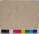 Studies of a Goat, Eugène Delacroix (French, Charenton-Saint-Maurice 1798–1863 Paris), Graphite on wove paper