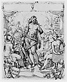 Study for a Stained-Glass Window, Christoph Murer (Swiss, Zurich 1558–1614 Winterthur), Pen and black ink, brush and gray wash; framing lines in pen and brown ink