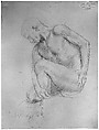 Study of a Figure, Alphonse Legros (French, Dijon 1837–1911 Watford, Hertfordshire), Metalpoint