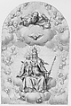 Madonna and Child Enthroned, Hans Werl (German, Munich ca. 1570–1608 Munich), Pen and black ink and brush and gray wash over traces of black chalk