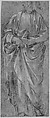 Standing Male Figure, Filippino Lippi (Italian, Prato ca. 1457–1504 Florence), Soft metalpoint, highlighted with white gouache (some touches of black chalk probably added by later hand)