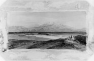 Mount Olympus from Larissa, Thessaly, Greece, Edward Lear (British, London 1812–1888 San Remo), Watercolor