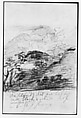 18.121.135 (landscape with text) Sketchbook, Italy, Sir Joshua Reynolds (British, Plympton 1723–1792 London), Graphite, black chalk, pen and brown ink