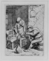 The Smoker and the Drinker, Adriaen van Ostade (Dutch, Haarlem 1610–1685 Haarlem), Etching; second state