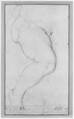 Study of the Right Leg of a Male Child, Attributed to Raphael (Raffaello Sanzio or Santi) (Italian, Urbino 1483–1520 Rome), Pen and brown ink over black chalk and stylus underdrawing