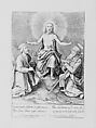 Christ Between Saints Peter and Paul, Hieronymus (Jerome) Wierix Netherlandish, Engraving