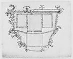 Design for a Carriage with a Variant for the Decoration, Anonymous, Italian, 17th or 18th century, Pen and ink and wash