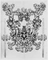 Rear View of an Elaborate Design for a Carved Wooden Carriage with Acanthus Leaves and Putti, Anonymous, Italian, late 17th to early 18th century