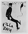 Two Skaters; cover for a concert program at Villa Bach, Pierre Bonnard (French, Fontenay-aux-Roses 1867–1947 Le Cannet), Watercolor and black ink over graphite on heavy wove paper