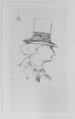 Portrait of Charles Baudelaire in Profile, Edouard Manet (French, Paris 1832–1883 Paris), Etching on blue laid paper, only state