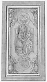 Design for a Cartouche with a Religious Subject in the Central Compartment, Attributed to Taddeo Zuccaro (Italian, Sant&#39;Angelo in Vado 1529–1566 Rome), Pen and brown ink, brush and brown wash, over leadpoint (?)
