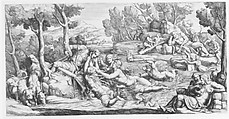 Hylas and the Water Nymphs, Pietro Santi Bartoli  Italian, Engraving