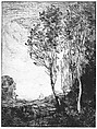 Souvenir of Italy, Camille Corot  French, Etching; first state of four