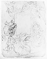 Design for a Cartouche (recto); Design for a Cartouche (verso), Anonymous, Italian, 16th to early 17th century, Pen and brown ink, over leadpoint or black chalk