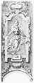 Design for the Decoration over an Arch with the Personification of Justice, Anonymous, Italian, Pen and brown ink, brush with gray and brown wash, over black chalk