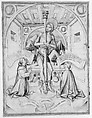 Christ at the Column, Delli brothers (Florentine, active Spain, 1430s–60s), Pen with brown and black carbon ink, brush with gray wash, watercolor, and gouache on parchment; inscriptions in brown ink of a different type