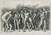Bacchanal with Silenus, Andrea Mantegna (Italian, Isola di Carturo 1430/31–1506 Mantua), Engraving with drypoint