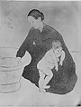 The Bath, Mary Cassatt (American, Pittsburgh, Pennsylvania 1844–1926 Le Mesnil-Théribus, Oise), Drypoint, soft-ground etching and aquatint, printed in black ink from one plate; fifth state of seventeen (Mathews & Shapiro)
