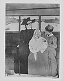 In the Omnibus, Mary Cassatt (American, Pittsburgh, Pennsylvania 1844–1926 Le Mesnil-Théribus, Oise), Drypoint and aquatint, printed in color from three plates; seventh state of seven (Mathews & Shapiro)