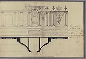 Plan and Elevation of the Capuchin Tabernacle of Luneville, Adrian La Touvenot (French, active 1787), Pen and black ink, brush and gray wash over graphite