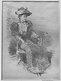 A Portrait: Mildred Howells, James McNeill Whistler (American, Lowell, Massachusetts 1834–1903 London), Transfer lithograph with scraping; second state of three (Chicago); printed in black ink on ivory laid paper