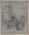 Design for a Book Illustration [?], Hubert François Gravelot (French, Paris 1699–1773 Paris), Pen and gray ink with graphite