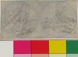 Design for a Box-Lid, Hubert François Gravelot (French, Paris 1699–1773 Paris), Graphite and black chalk
