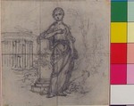 Design for a Box-Lid, Hubert François Gravelot (French, Paris 1699–1773 Paris), Black chalk and pen and black ink