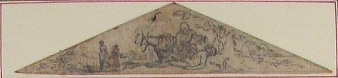 Design for Box-Front, Hubert François Gravelot (French, Paris 1699–1773 Paris), Black chalk and graphite