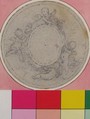 Design for a Box-Lid, Hubert François Gravelot (French, Paris 1699–1773 Paris), Black chalk with graphite