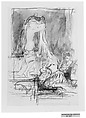 Study for "The Bride at Her Toilet on the Day of Her Wedding", Sir David Wilkie (British, Cults, Scotland 1785–1841 off Gibraltar), Pen and brown ink, brush and brown wash