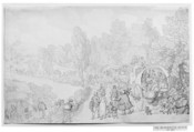 Fairlop Fair, Essex, Thomas Rowlandson (British, London 1757–1827 London), Pen and brown and gray inks, with watercolor