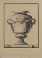 Design for a Vase, L.N. Percenet (French, born 1736), Pen and black ink over graphite underdrawing