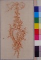 Design for a Trophy, René Charpentier (French, Cuille 1680–1723 Paris), Red chalk