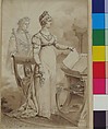 Portrait of Angelica Catalani de Valabrègue, Antoine Louis François Sergent Marceau (French, Chartres 1751–1847 Nice), Pen and gray ink with brush and brown washes