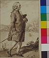 Portrait of Charles Bonnet, Jean-Baptiste-François Bosio (French, Monaco 1764–1827 Paris), Brush and brown wash over graphite