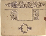 Design for Hardware, Anonymous, French, 19th century, Black chalk