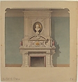 Design for Fireplace in French Renaissance Revival Style, Anonymous, French, 19th century, Graphite, pen and black ink, brush and gray wash, watercolor